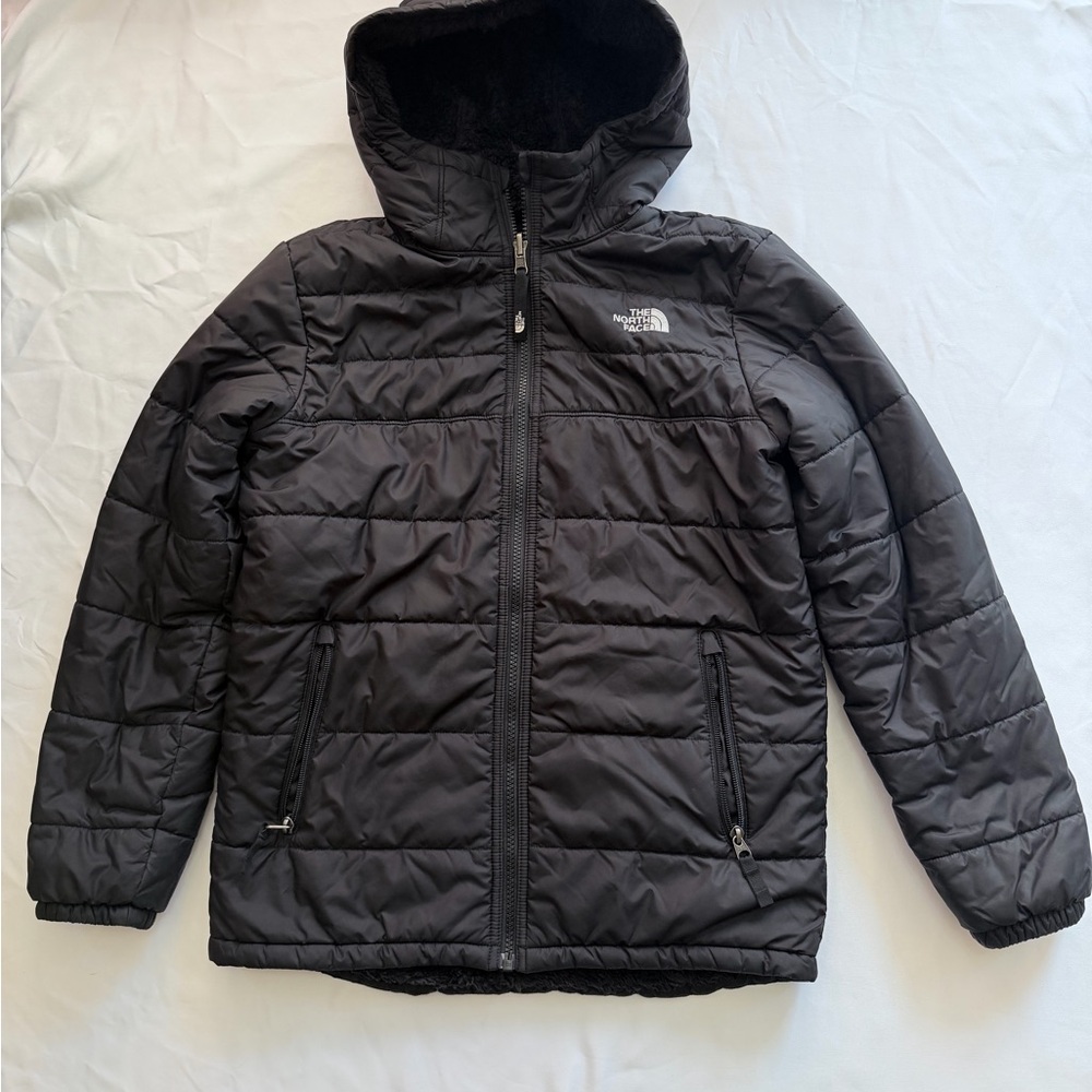 The North Face black reversible Puffer Jacket boys large